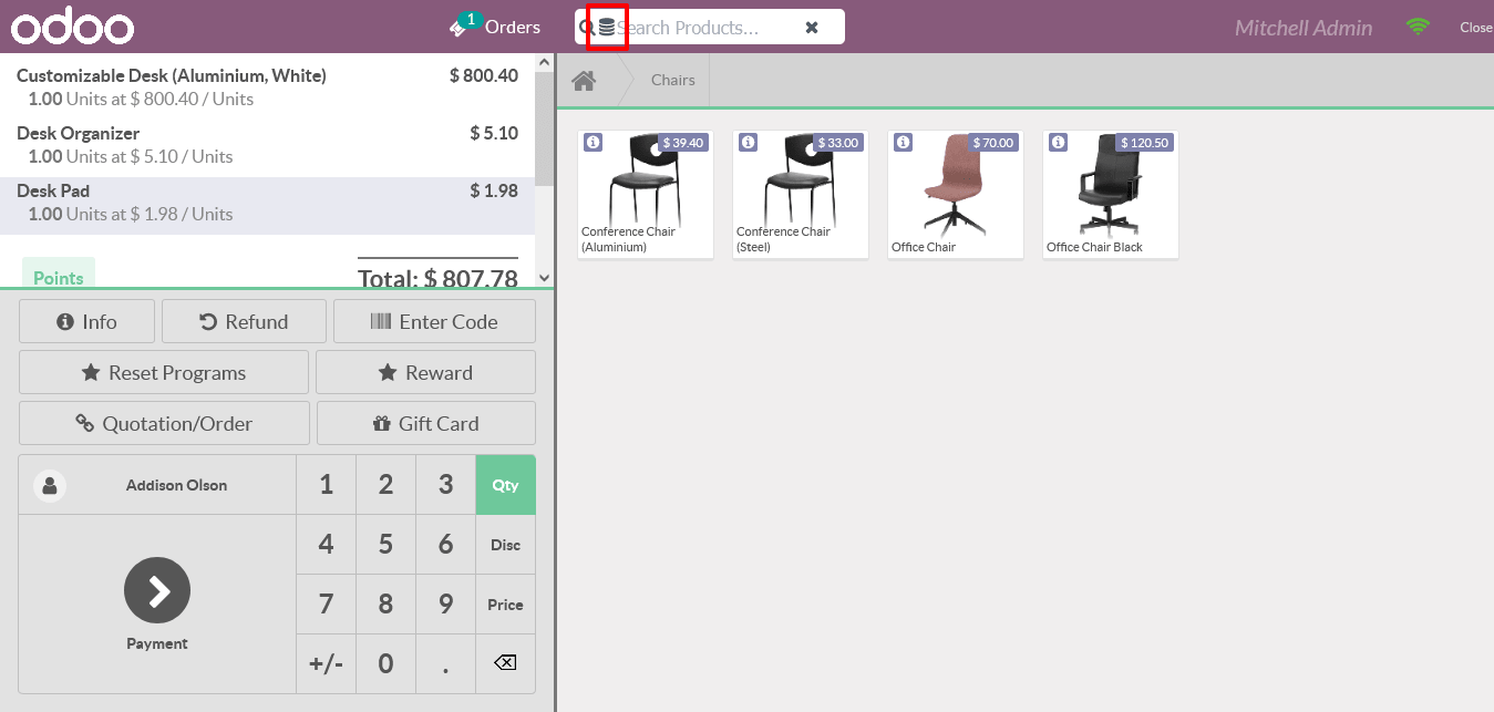 limited product loading odoo 15 pos