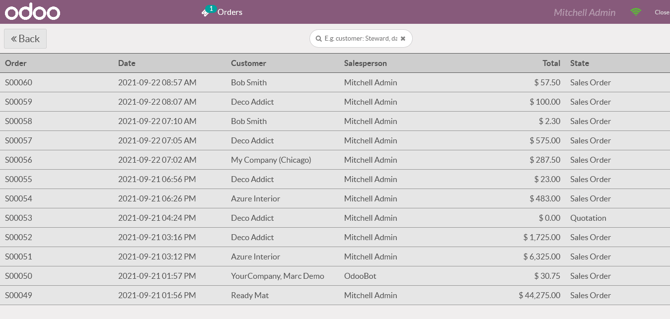 order in odoo 15 pos