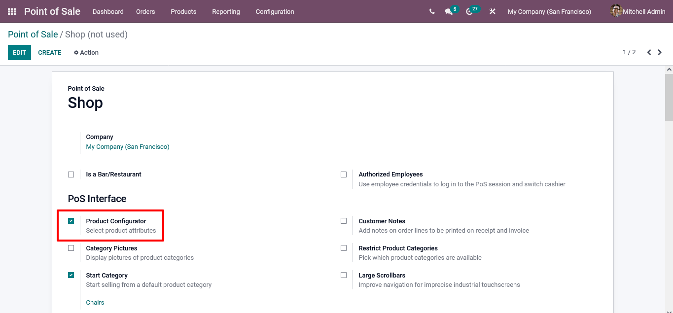 product configurator odoo 15 pos